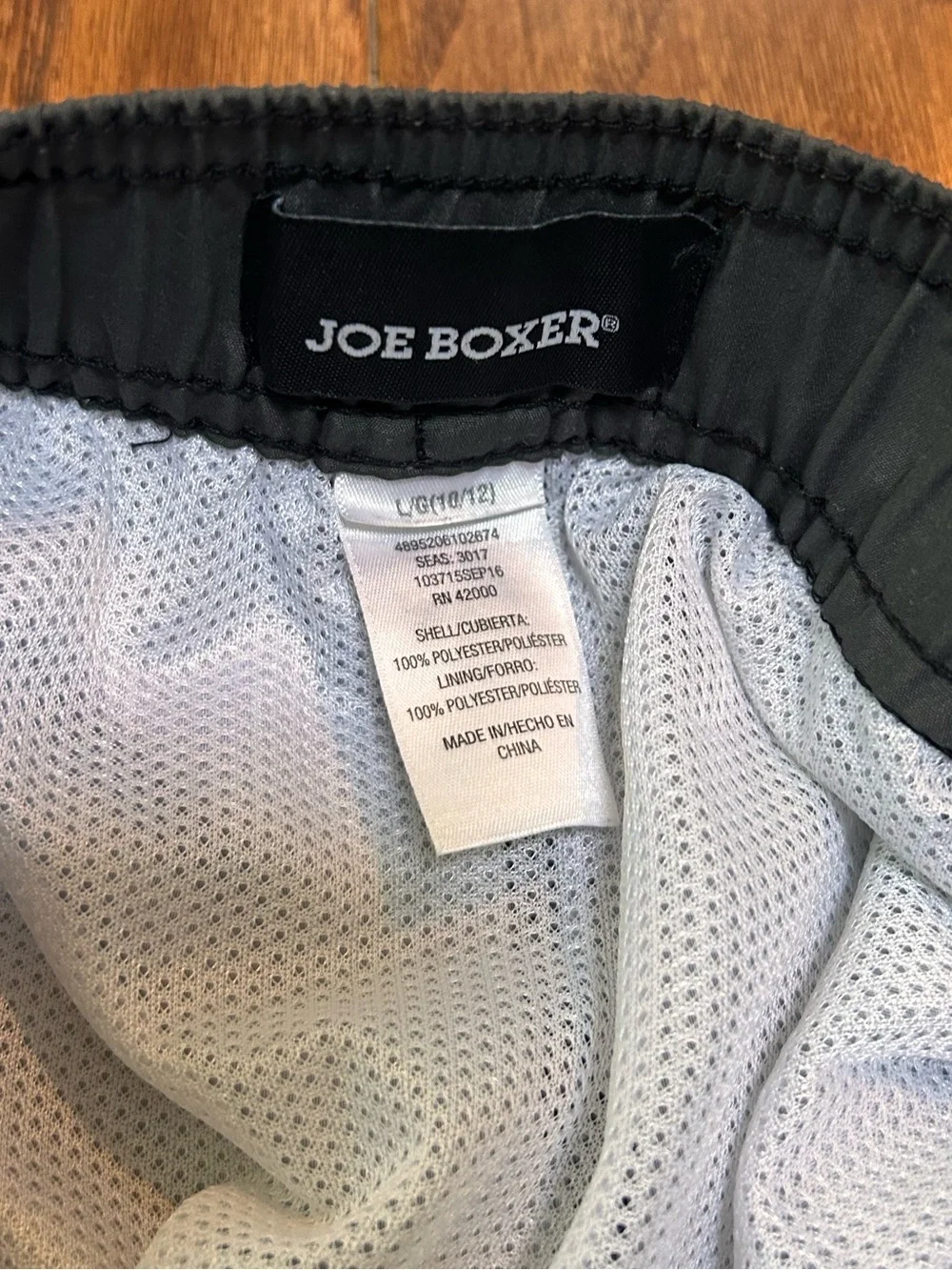 Joe Boxer Swim Trunks Bundle 2 pairs size L(10/12) Green Black Grey